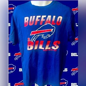 Buffalo Bills Mafia New Era ‘47 Men's Large L Royal Blue Logo Shirt NWOT